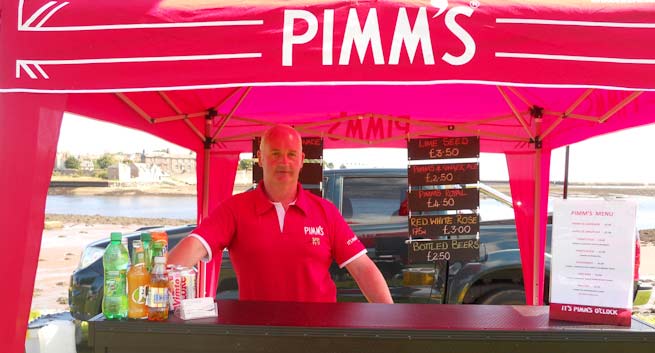 Outdoor Bar services pimms tent